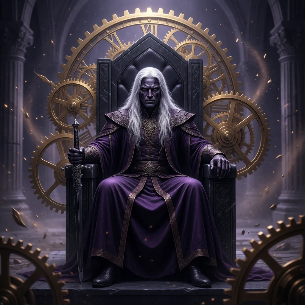 Prince Altof Doombringer on the throne of The Anti-Magic Zone