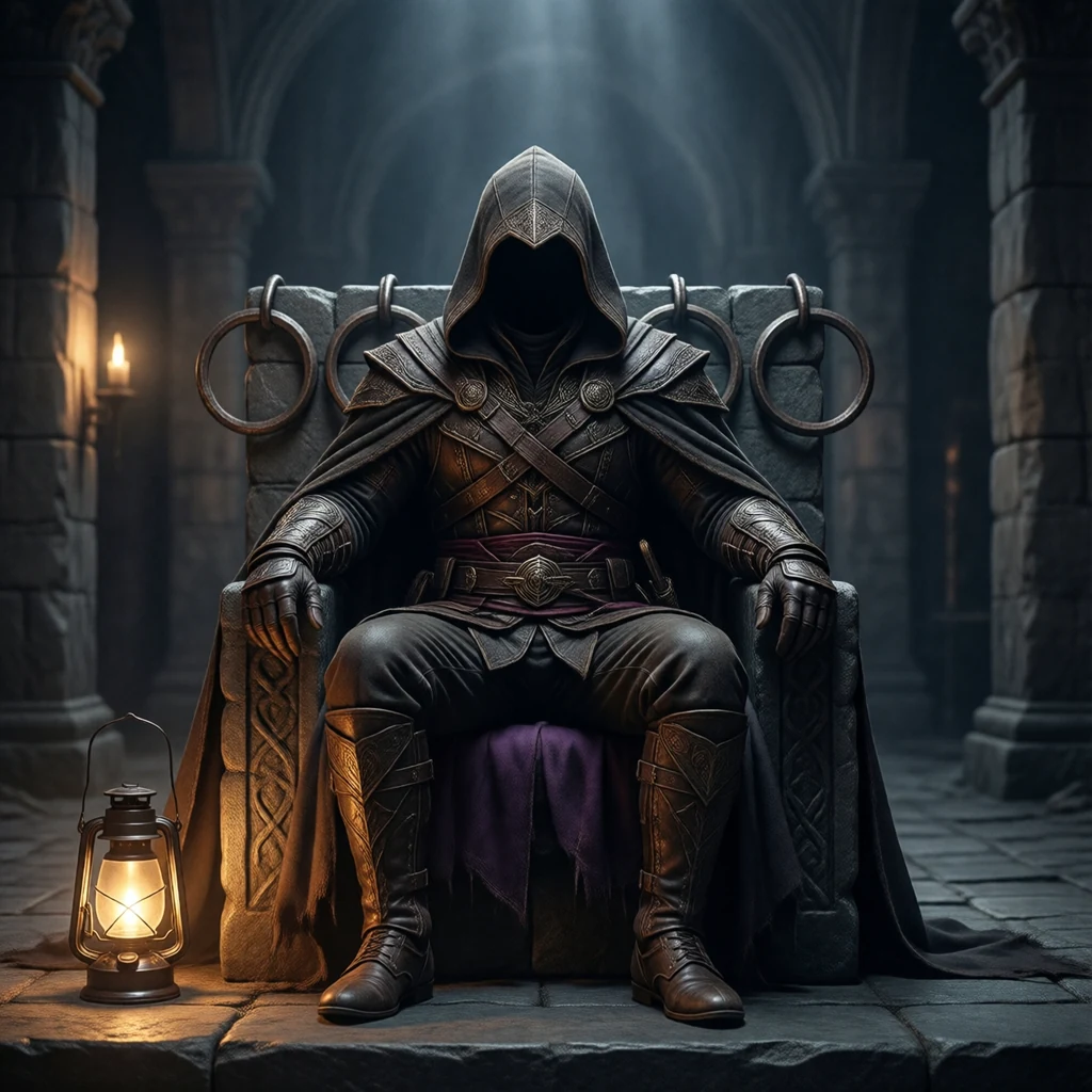 Kylith Darian on the throne of The Five Rings