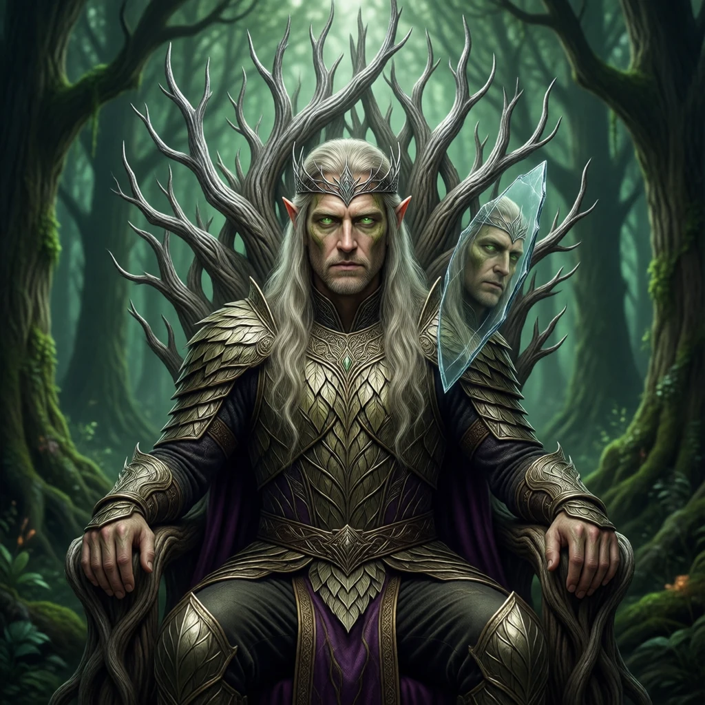 King Torgun Moonflower on the throne of Elf Land
